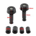 Black Universal Motorcycle 0.5in/12.7MM Handlebar Hand Grips Handle Bar End Cap