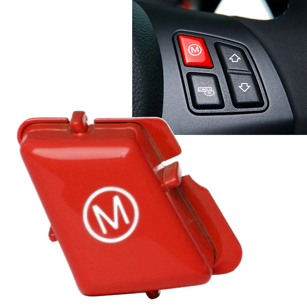 Steering Wheel Button Cover For BMW 3 Series M3 E90 E91 E92 E93 2007-13 Red Auto