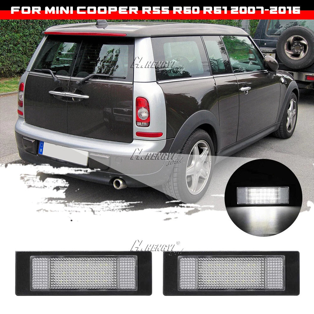 2X LED License Plate Lights for MINI Clubman Countryman Paceman (2010–2016)