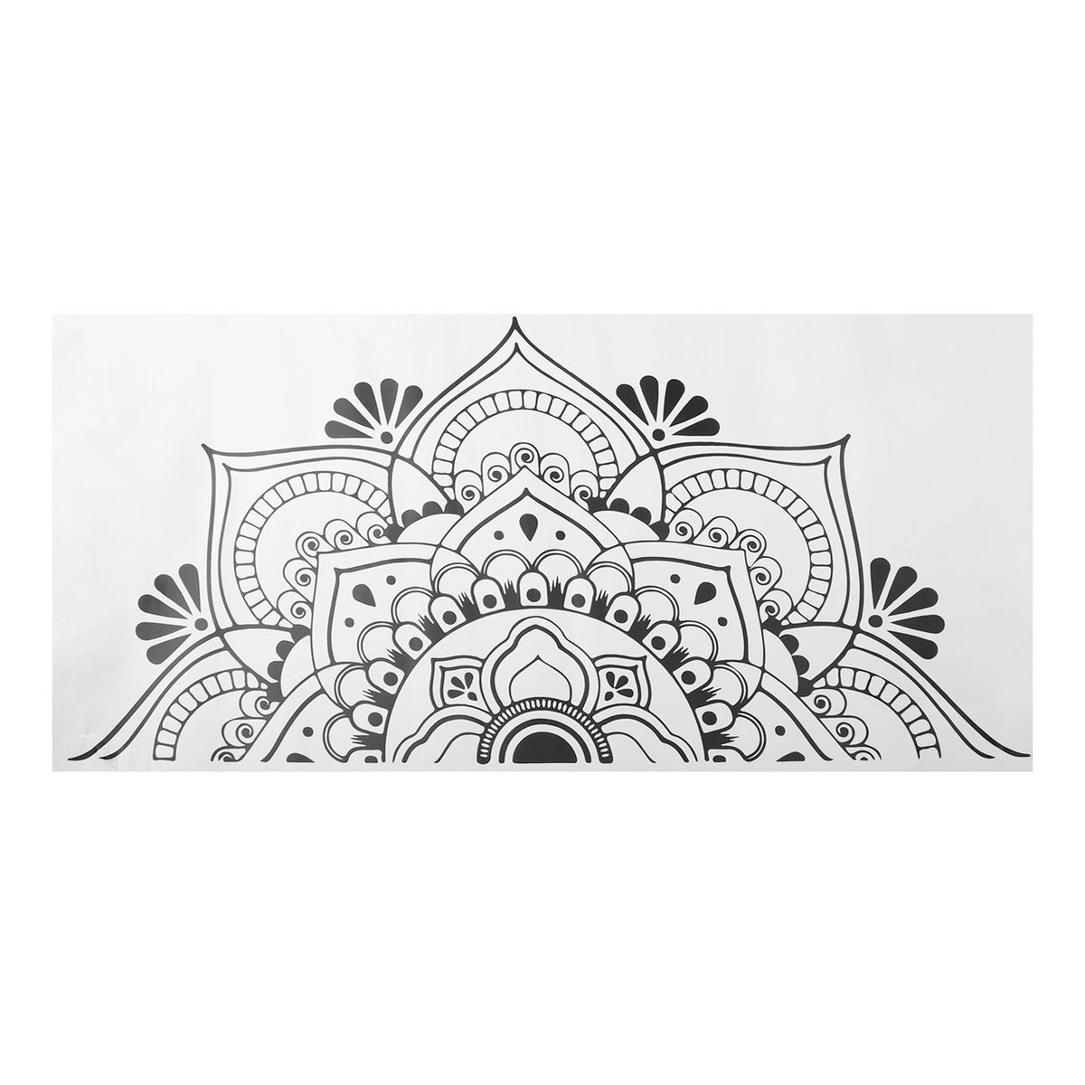 Mandala Half Wall Sticker Decoration - Waterproof, Non-Toxic