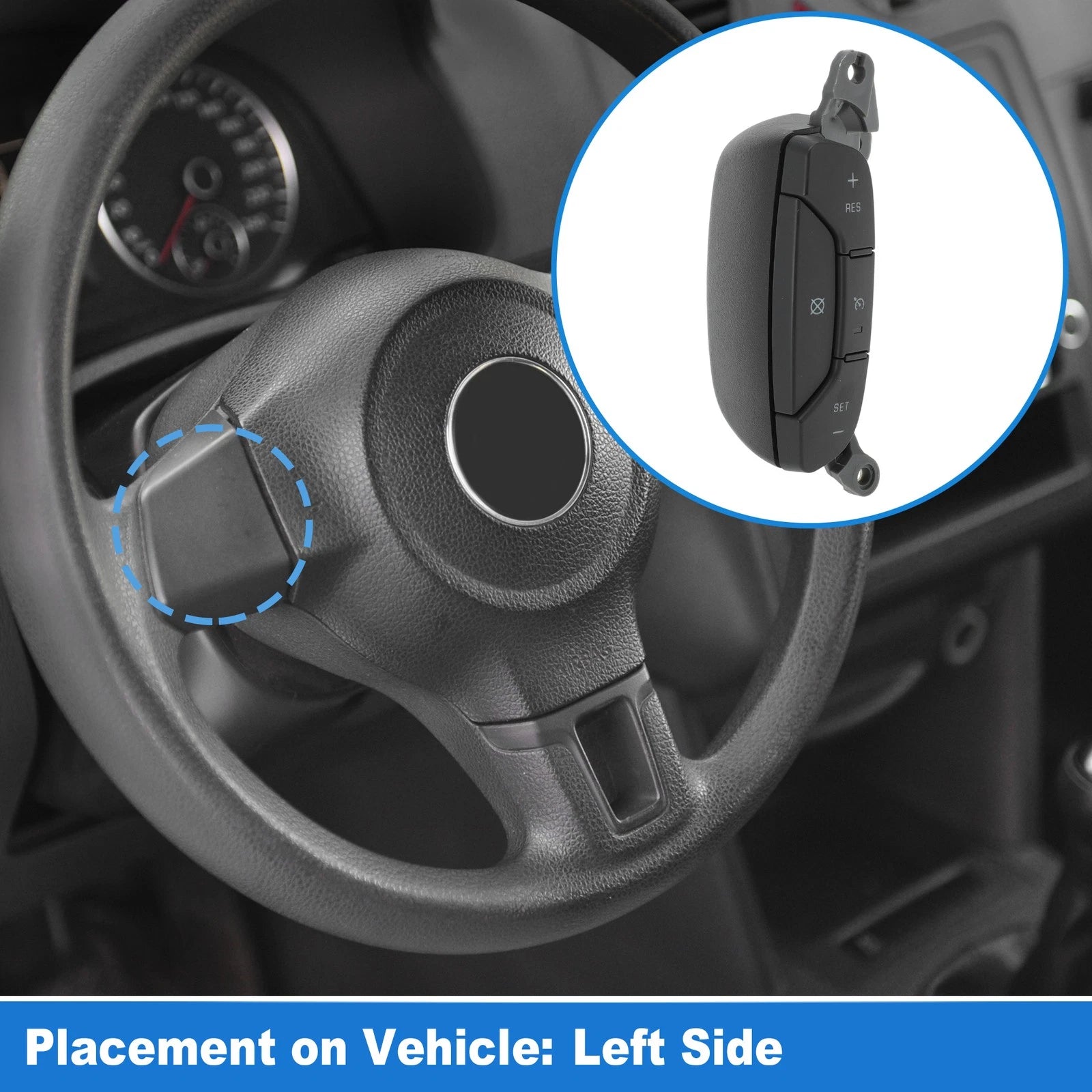 Left Steering Wheel Cruise Control Switch Replacement for Silverado Sierra (2007–2014)