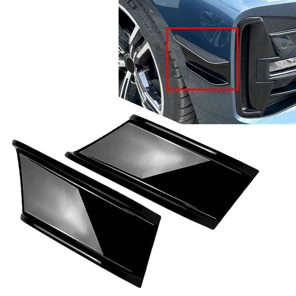 Black Front Bumper Side Splitter Spoiler For BMW 4 Series G22 G23 M Sport 20-24
