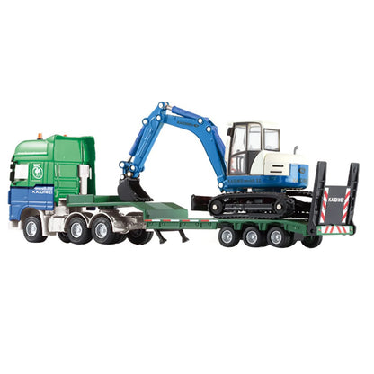 1:50 Flatbed Trailer for Excavator Digger Loader Forklift Car Toys