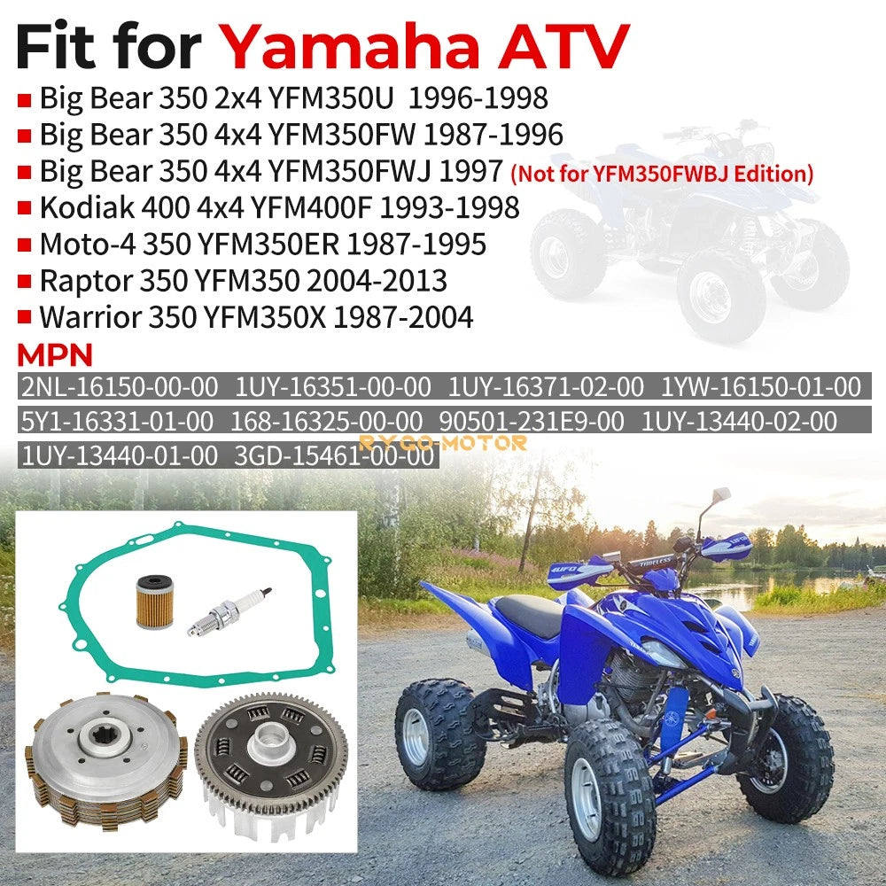 Clutch Basket w/Gasket Kit for Yamaha Raptor 350 YFM350R (2004–2013)