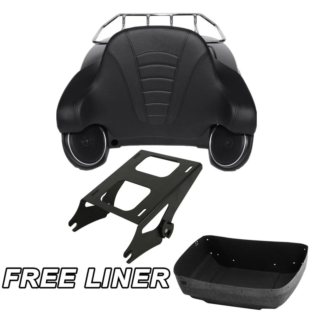 Trunk Pad Rack Speakers Mount for Harley Touring (2014–2025) Matte Black