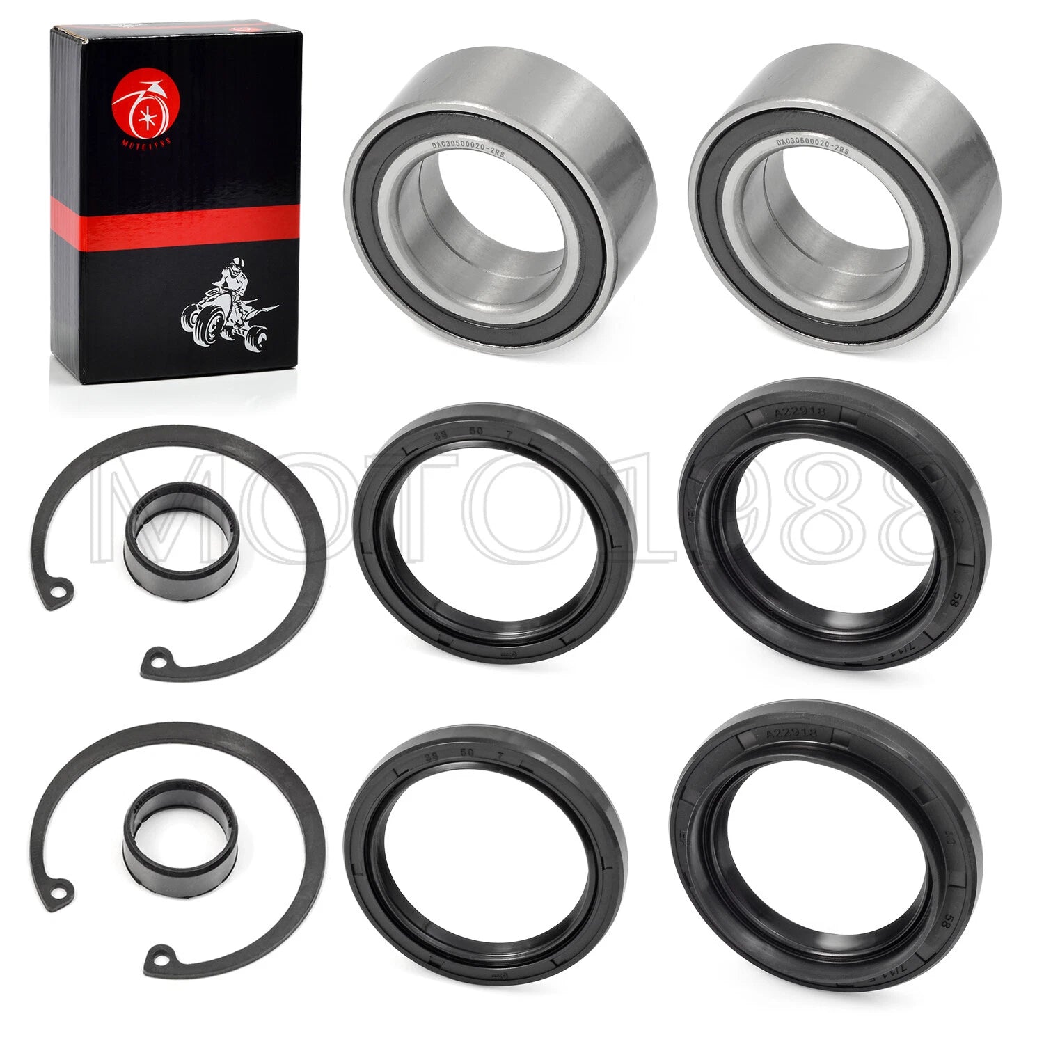 Front Wheel Bearing Seal Kit for Honda FourTrax 300 4x4 TRX300FW (1988–2000)