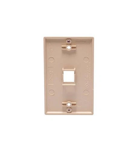 Wall Plate for ICC IC107FFWIV (1-Port, Flush, Ivory)