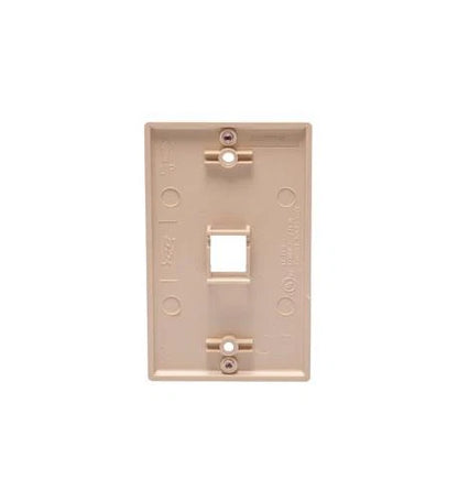 Wall Plate for ICC IC107FFWIV (1-Port, Flush, Ivory)