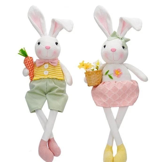 44cm White Rabbit Plush for Easter Party Centerpiece