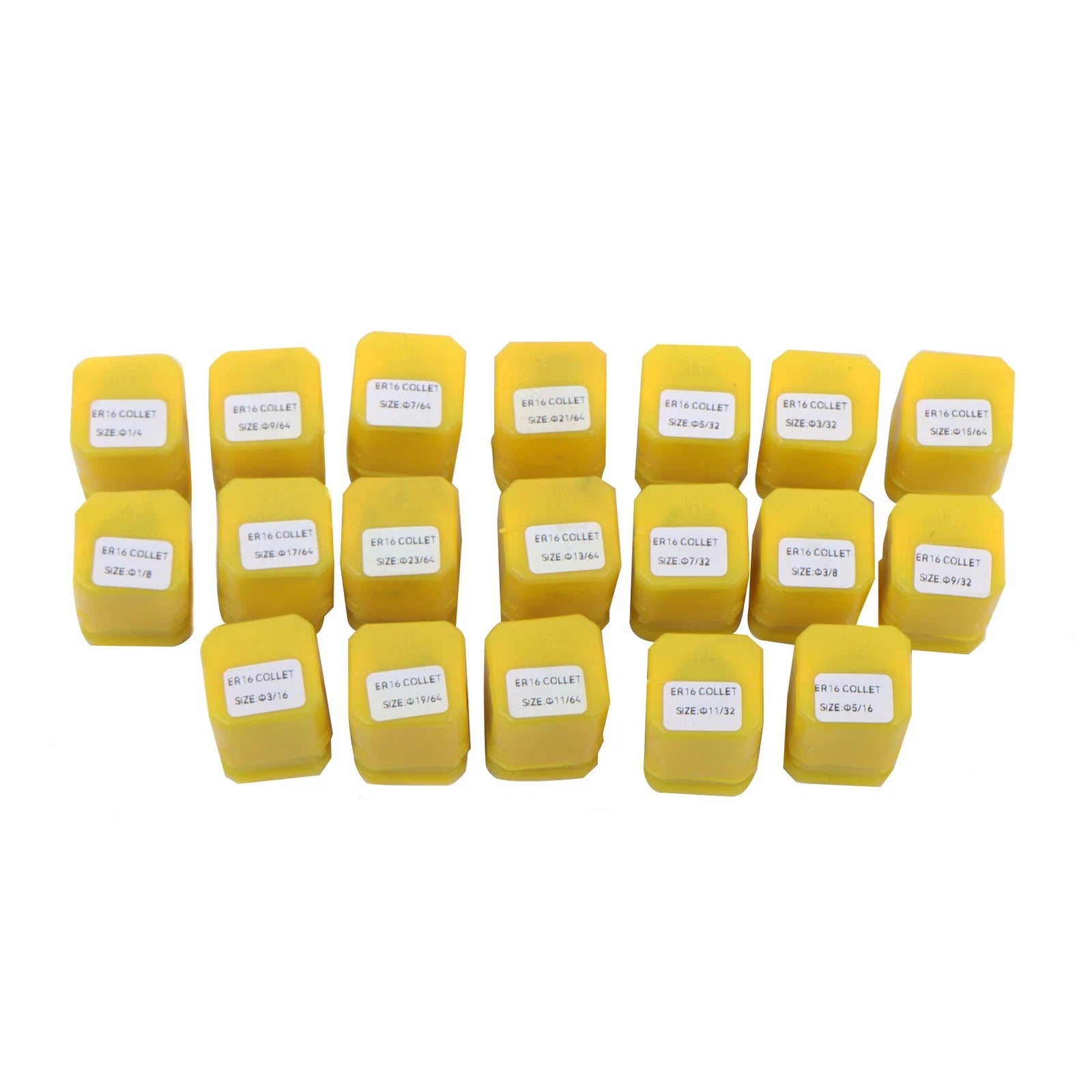 19-Piece ER16 Spring Collet Set for CNC Milling Lathe Tool