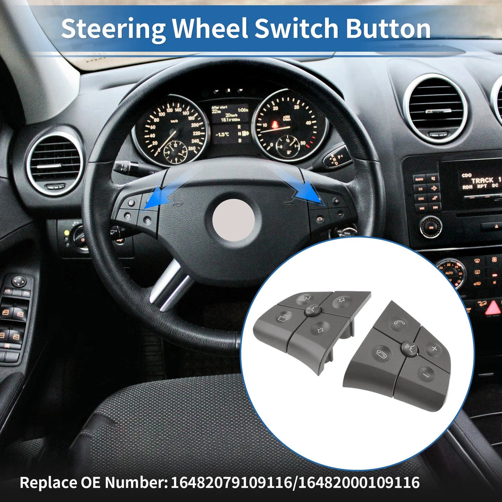 Steering Wheel Button Replacement for Mercedes-Benz No.16482079109116 Left Right (2012–2018)