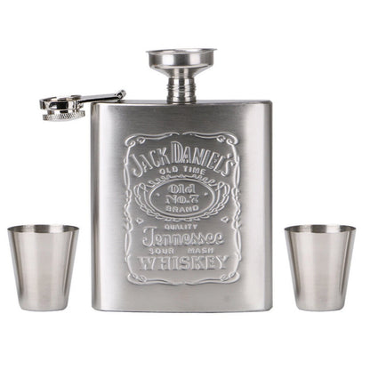 7oz Steel Hip Flask Bottle with Cup - Alcohol Gift Package