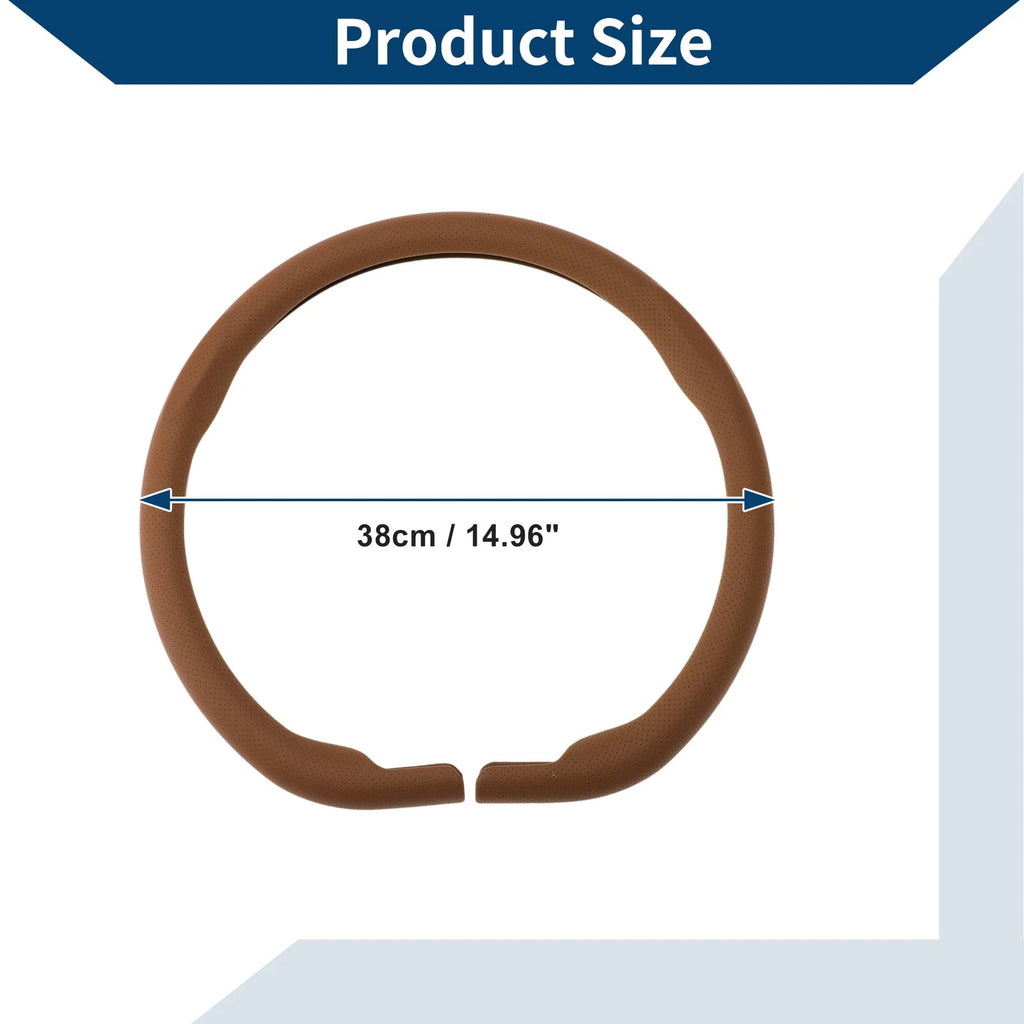 Steering Wheel Cover for Car (14.96", Orange)