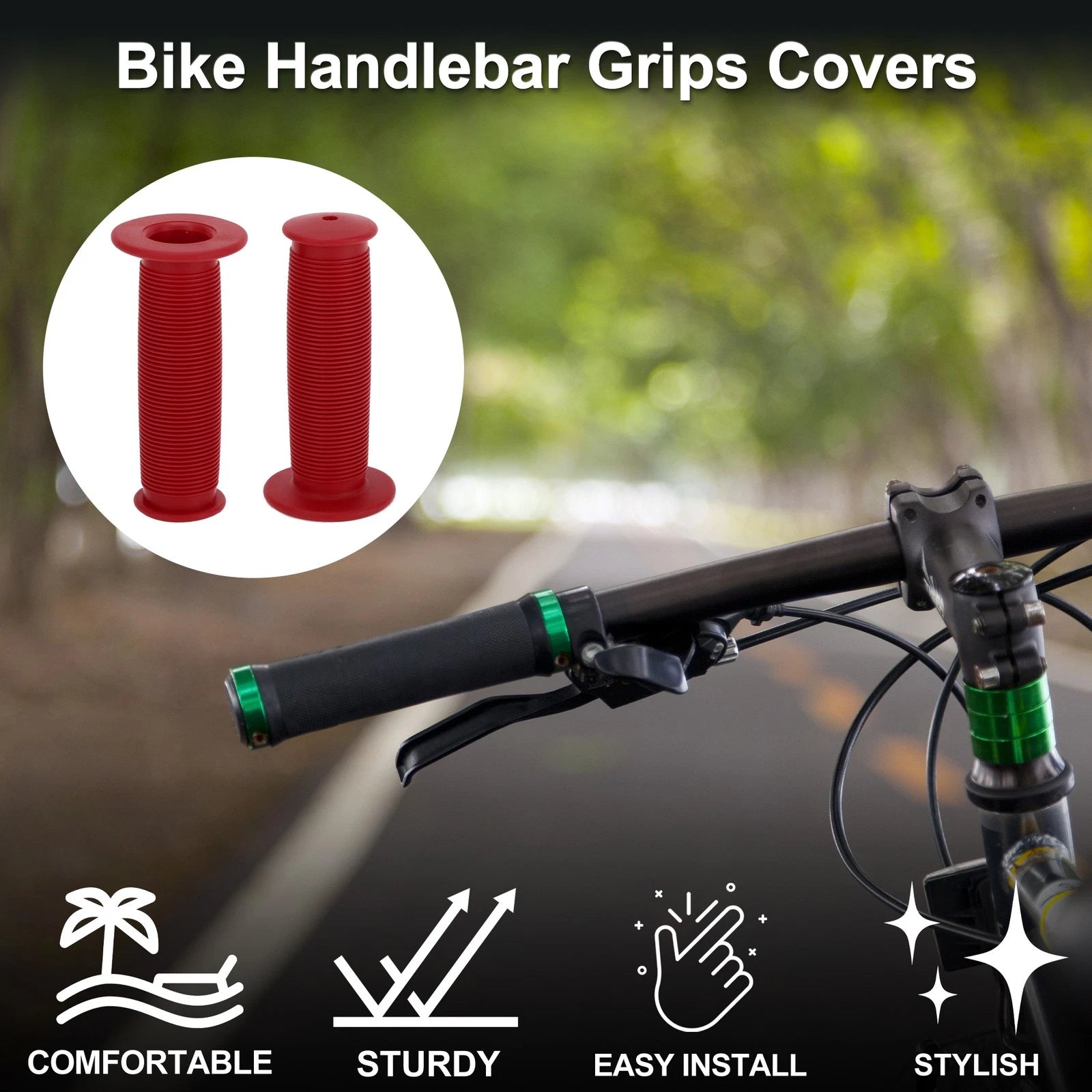 Handlebar Grip Covers 100mm Lightweight End Protectors for MTB (Universal)