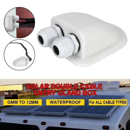 Solar Junction Box for Indoor Outdoor Use - Weather Resistant Housing