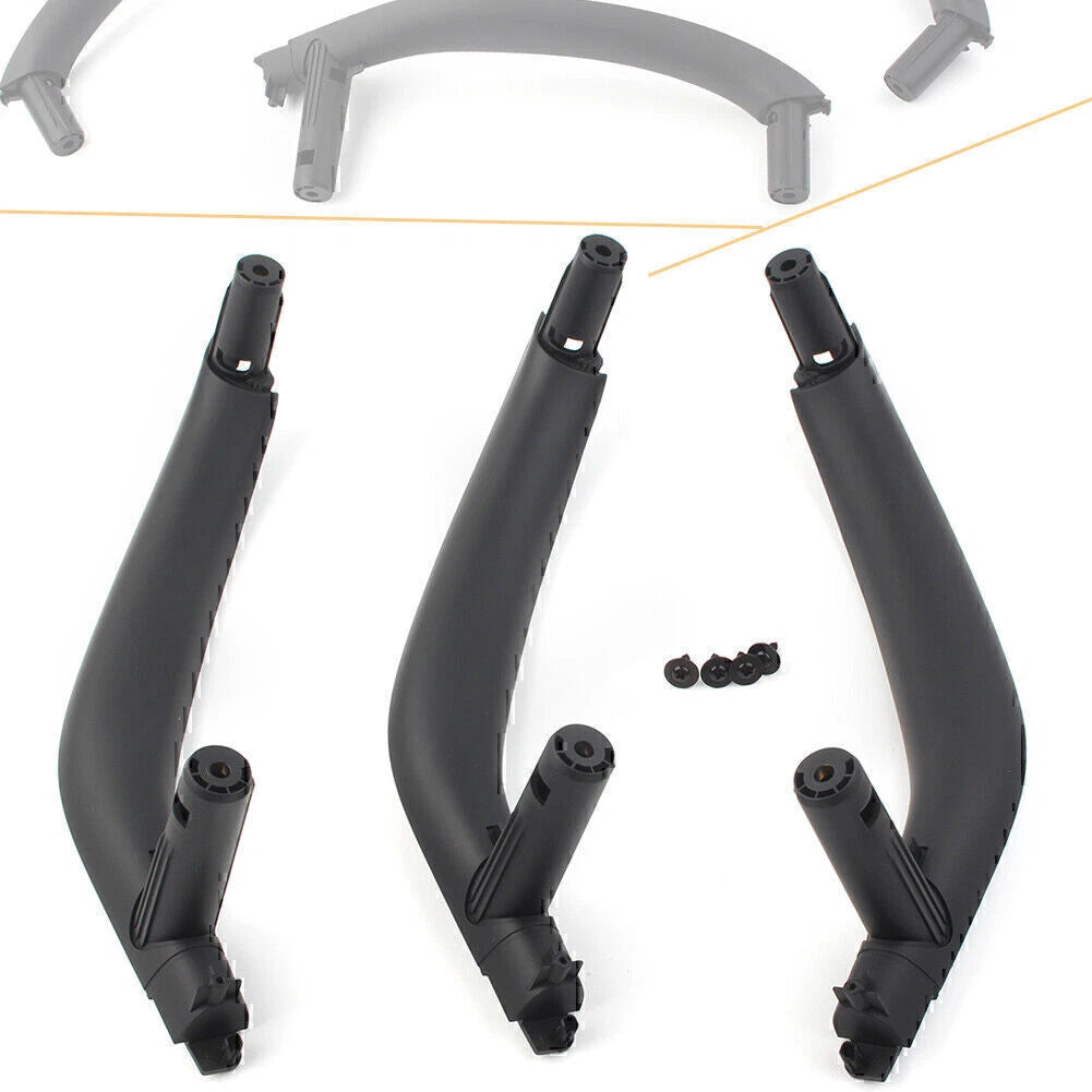 Black ABS Inner Door Pull Handle Trim Cover for BMW X5 X6 (2014–2019)