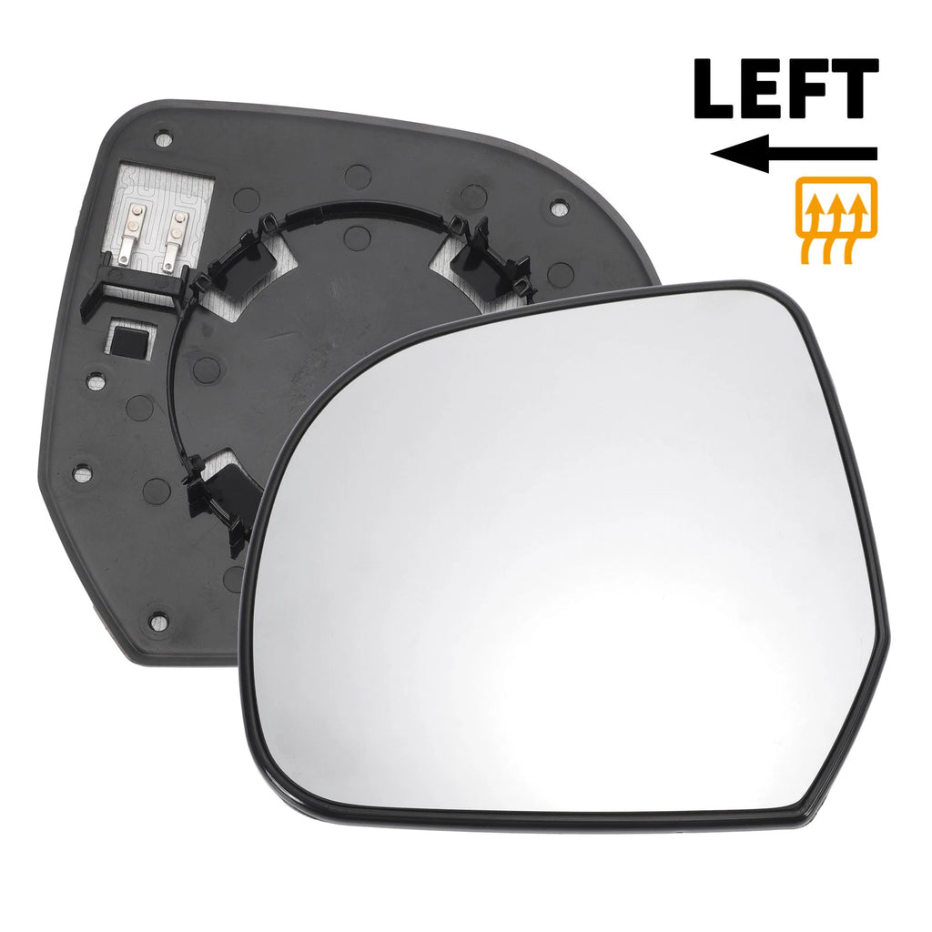 Left Side Heated White Mirror Glass for Dacia Dokker (2012–2020)