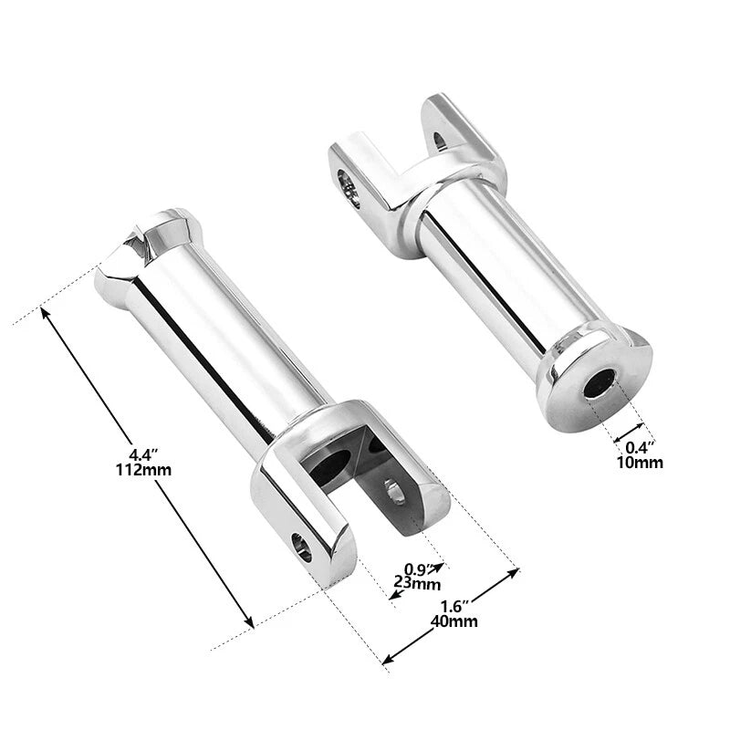 Chrome Rear Passenger Footpegs for Harley Softail (2018–2025)