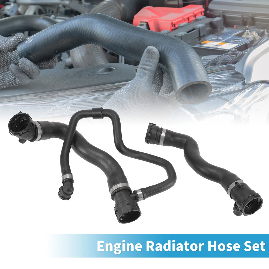 Engine Radiator Hose Set Replacement for BMW 528i 2.0L (2012–2016) Rubber