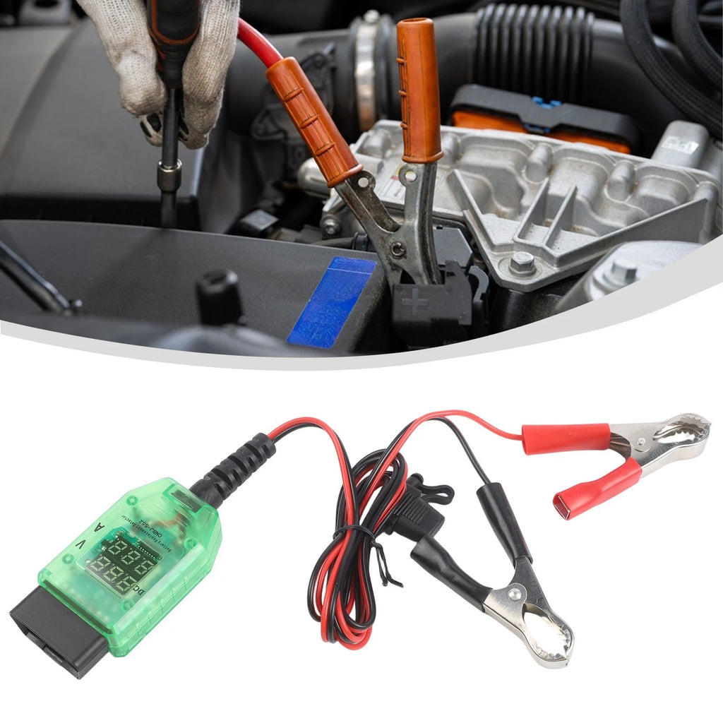 OBD Battery Memory Saver Clip with Digital Voltage Display for Universal