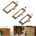 6X Metal Antique Bronze Drawer Label Tag File Name Card Holder Frame Pull Handle
