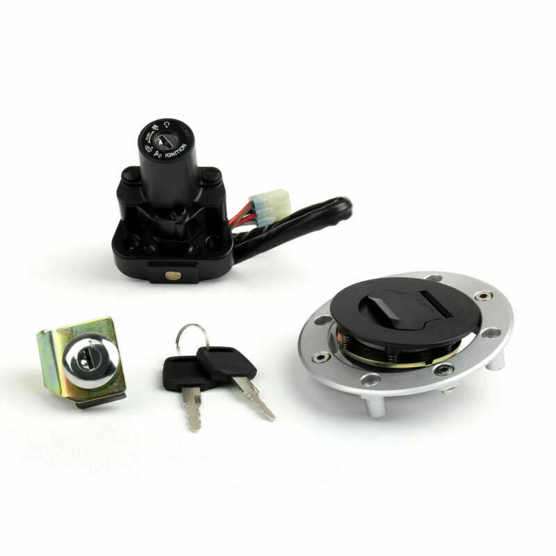 Set of 2 Ignition Switch Fuel Cap Seat Lock for Suzuki Hayabusa GSX1300R (1997–2007) T9