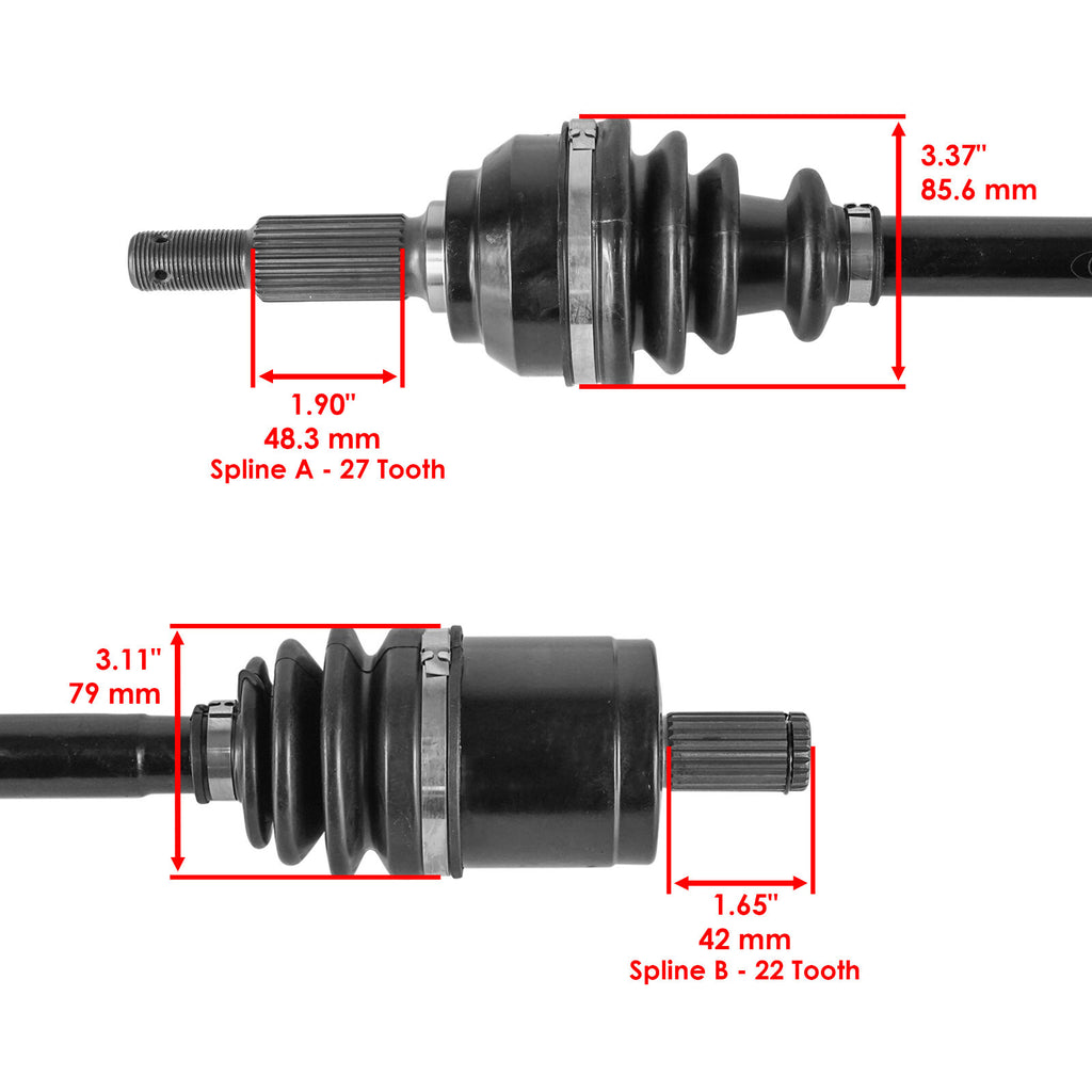 Front Left Right CV Axles for John Deere HPX 4X2 4X4 Diesel (2014–2019)