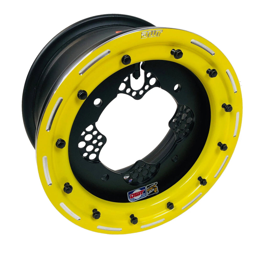 DWT ROK'N LOCK Front Yellow Beadlock Rims for TRX450R 450ER (2004–2007)