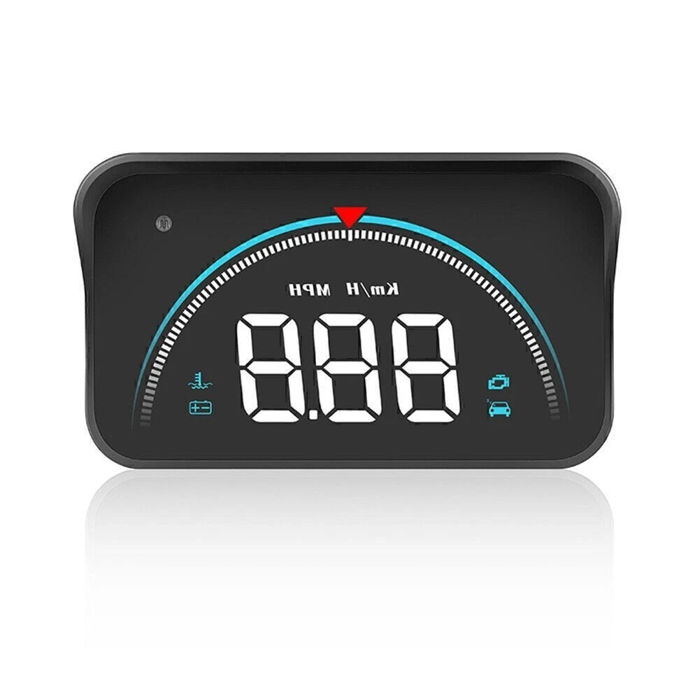 8mm Car HUD Head-up Display OBD2 II Overspeed Warning System