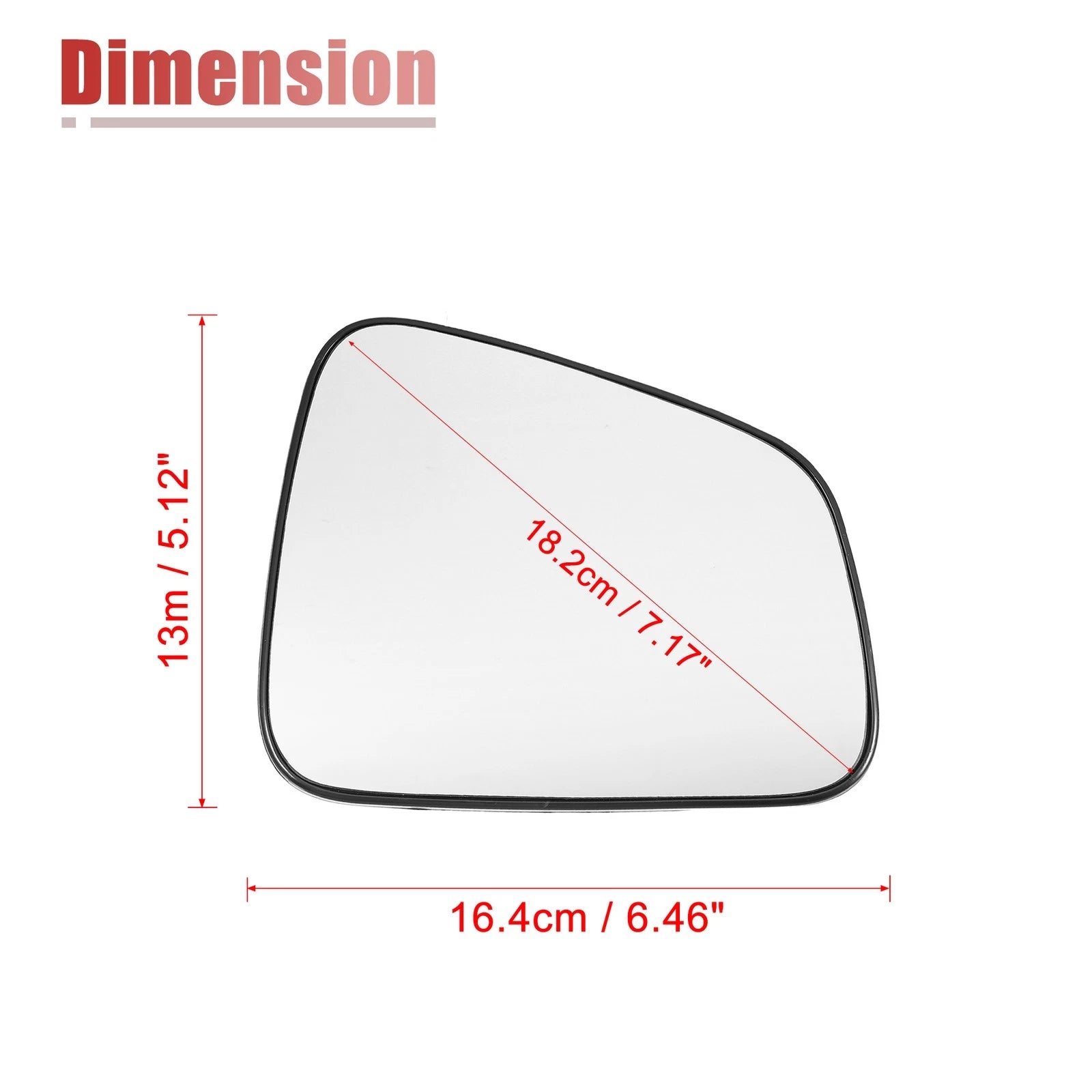 Rearview Right Side Heated Mirror Glass Replacement for Chevrolet Trax (2015–2024)
