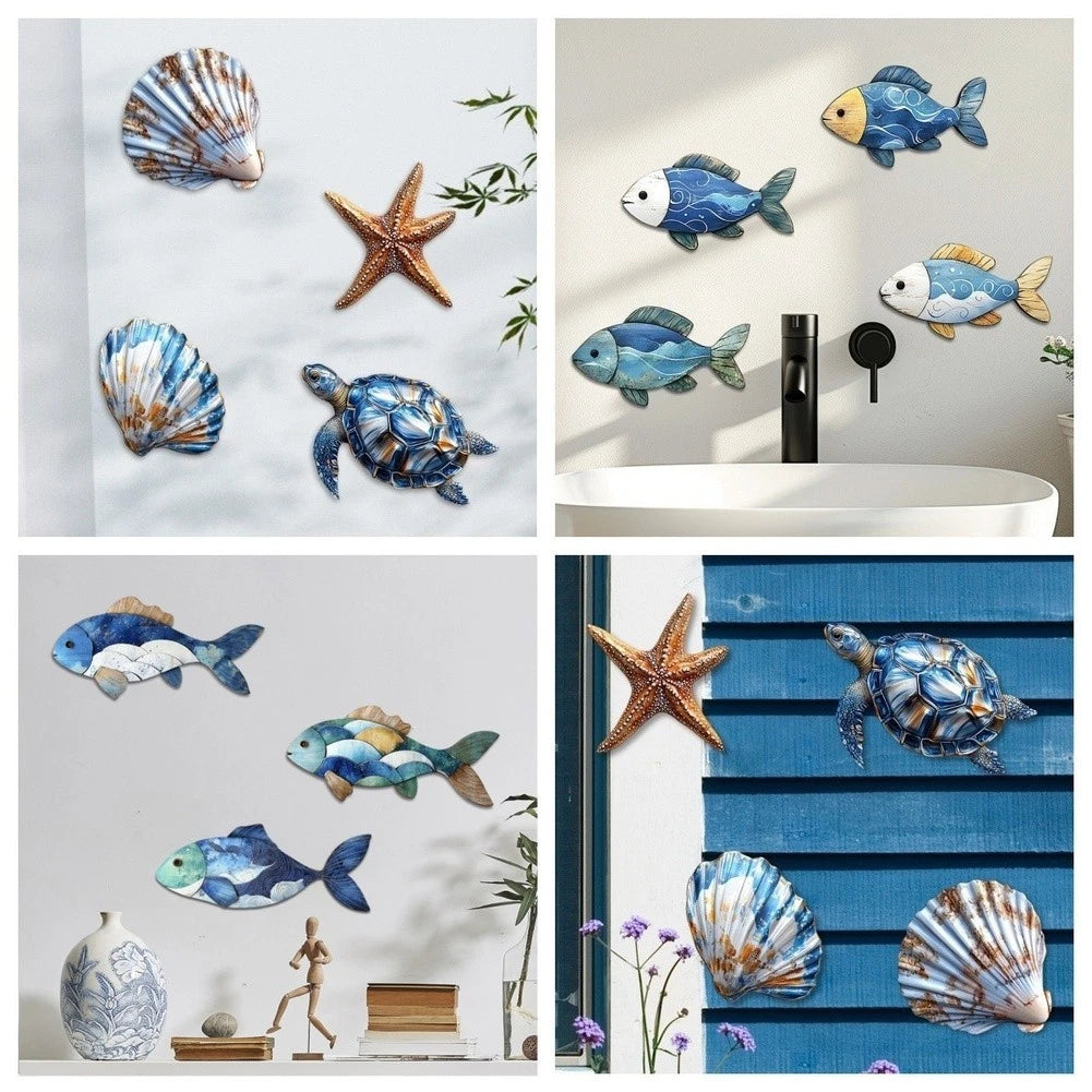 Wall Hanging Turtle Fish Decor for Children's Space