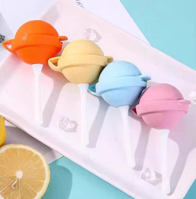 Set of 2 Silicone Ice Molds for Spherical and Dessert Shapes