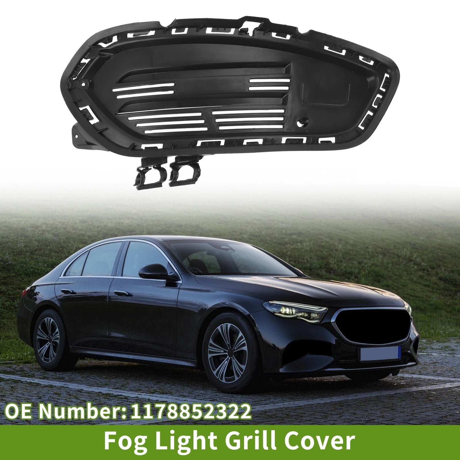 Front Right Fog Light Grill Replacement for Mercedes Benz CLA (2013–2019)