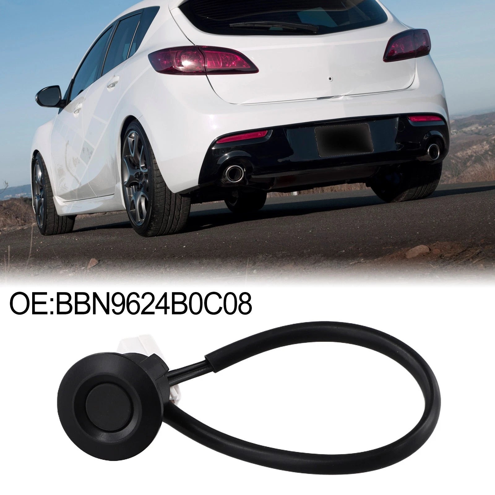Trunk Switch Button for Mazda 3 Hatchback (2010–2013) Black Non-Deformation