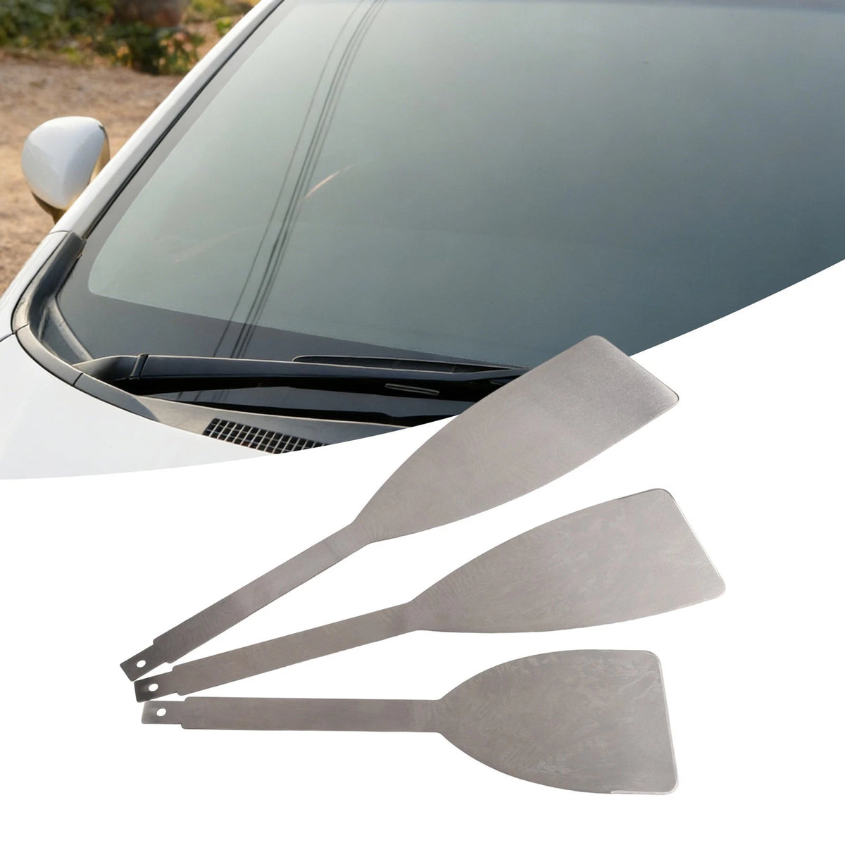 3 Pack Autoglass Removal Blades For Windshield Tool Set Stainless 10/12/14Inch