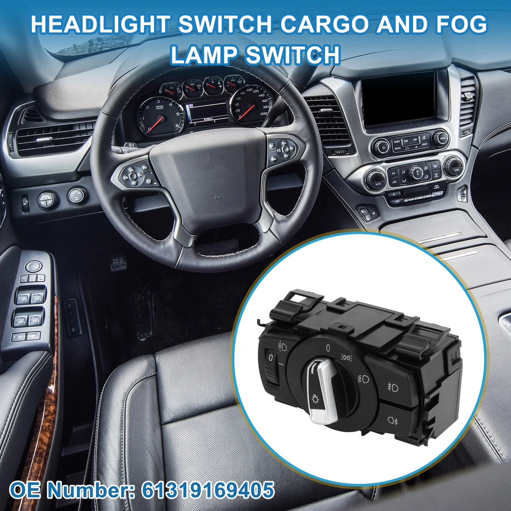 Headlight Switch Replacement for BMW 128i (2008–2013) Black Plastic