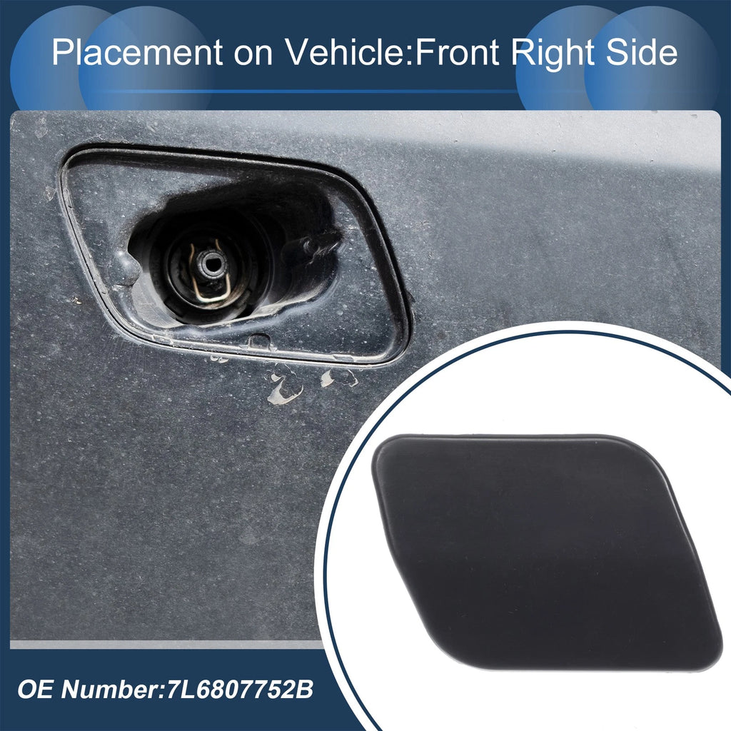 Front Right Washer Nozzle Cover Cap Unpainted for Volkswagen Touareg (2007–2010)