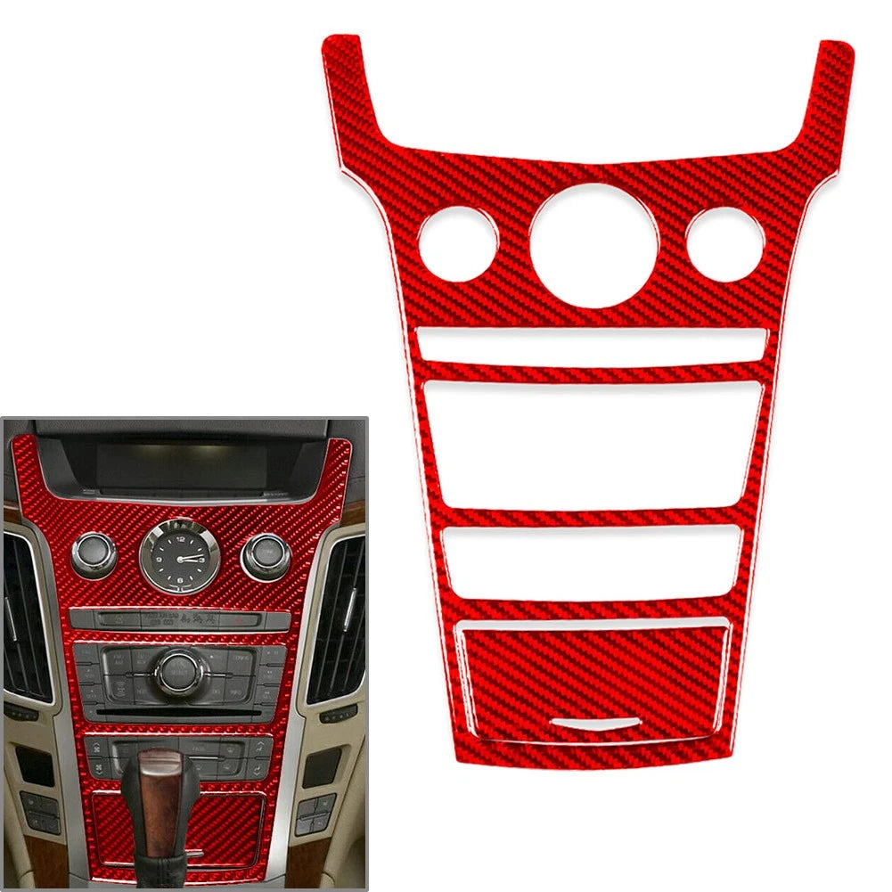 2Pcs Central Console Cover Trim Red for Cadillac CTS (2008–2013)