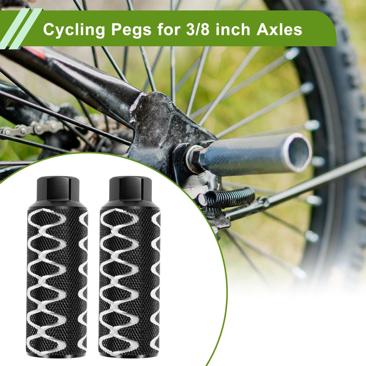 Bike Pegs Replacement Set 110mm Circle Texture for Universal Cycling Bikes (1965–2025)