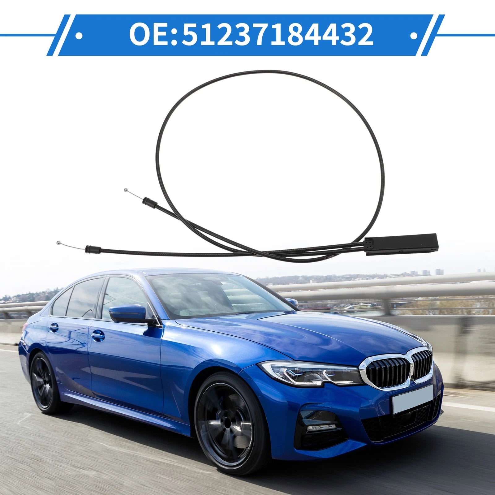 Hood Latch Release Cable for BMW M3 (2008–2013) No. 51237184432