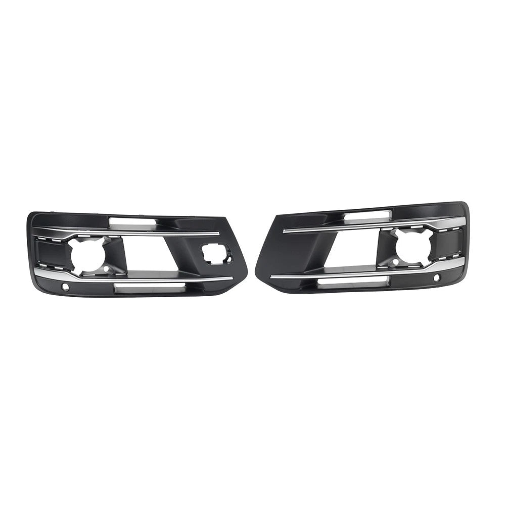 1 Pair Front Bumper Fog Light Grille Cover for Audi Q7 (2016–2019)
