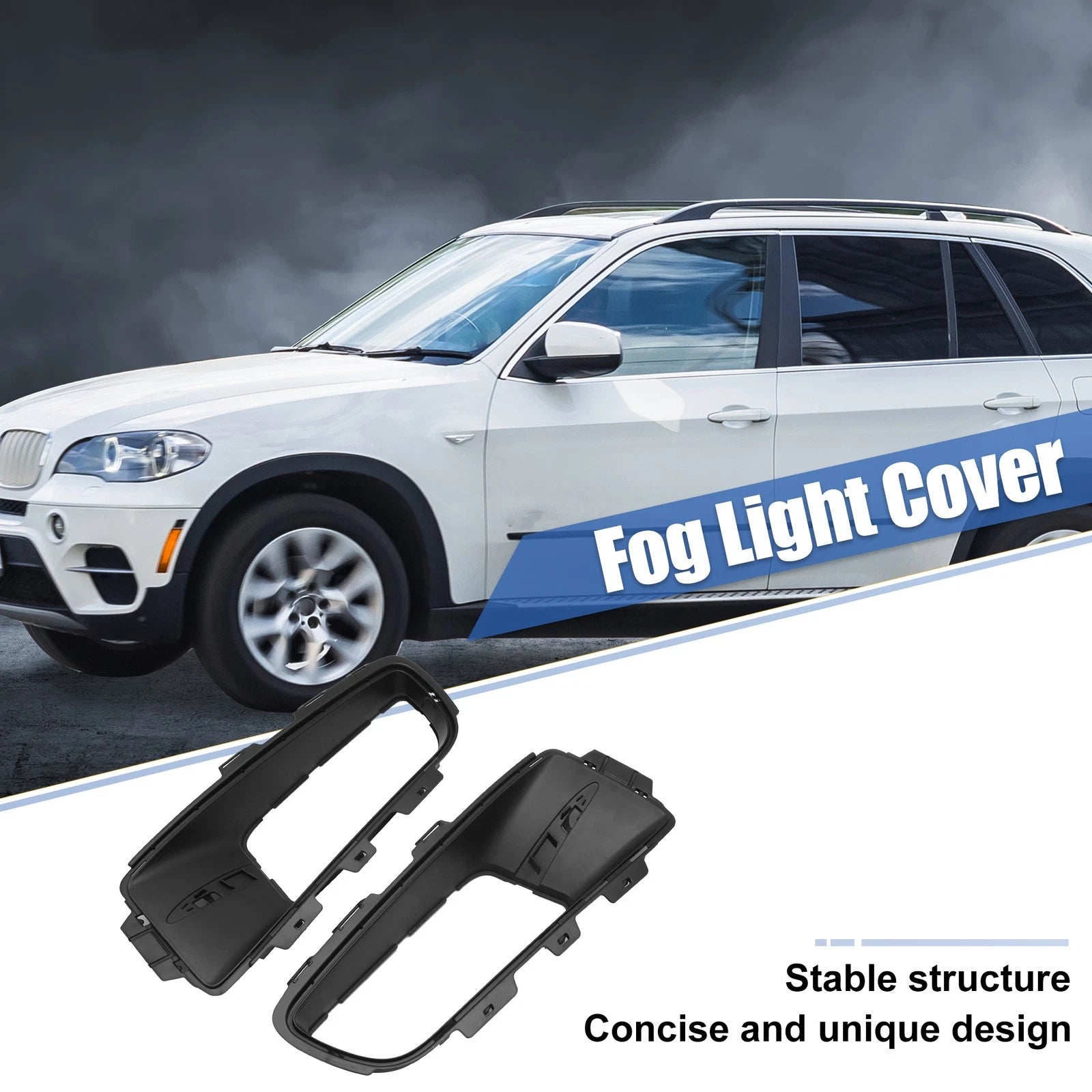 Fog Light Grille Cover Trim Pair for BMW X5 E70 (2007–2013)