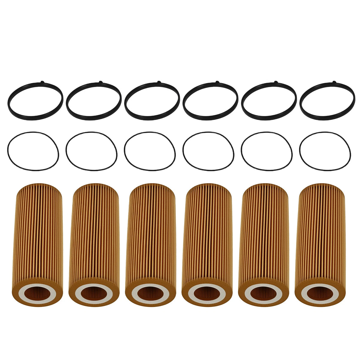 6PCS Oil Filter for Audi A4 A6 Q5 S4 S5 Porsche Cayenne (2005–2018) 06E115562C