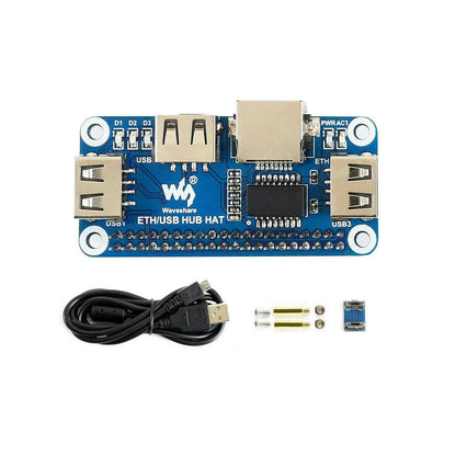 3X USB 2.0 Ethernet to RJ45 Hub Extension Board for Raspberry Pi Zero