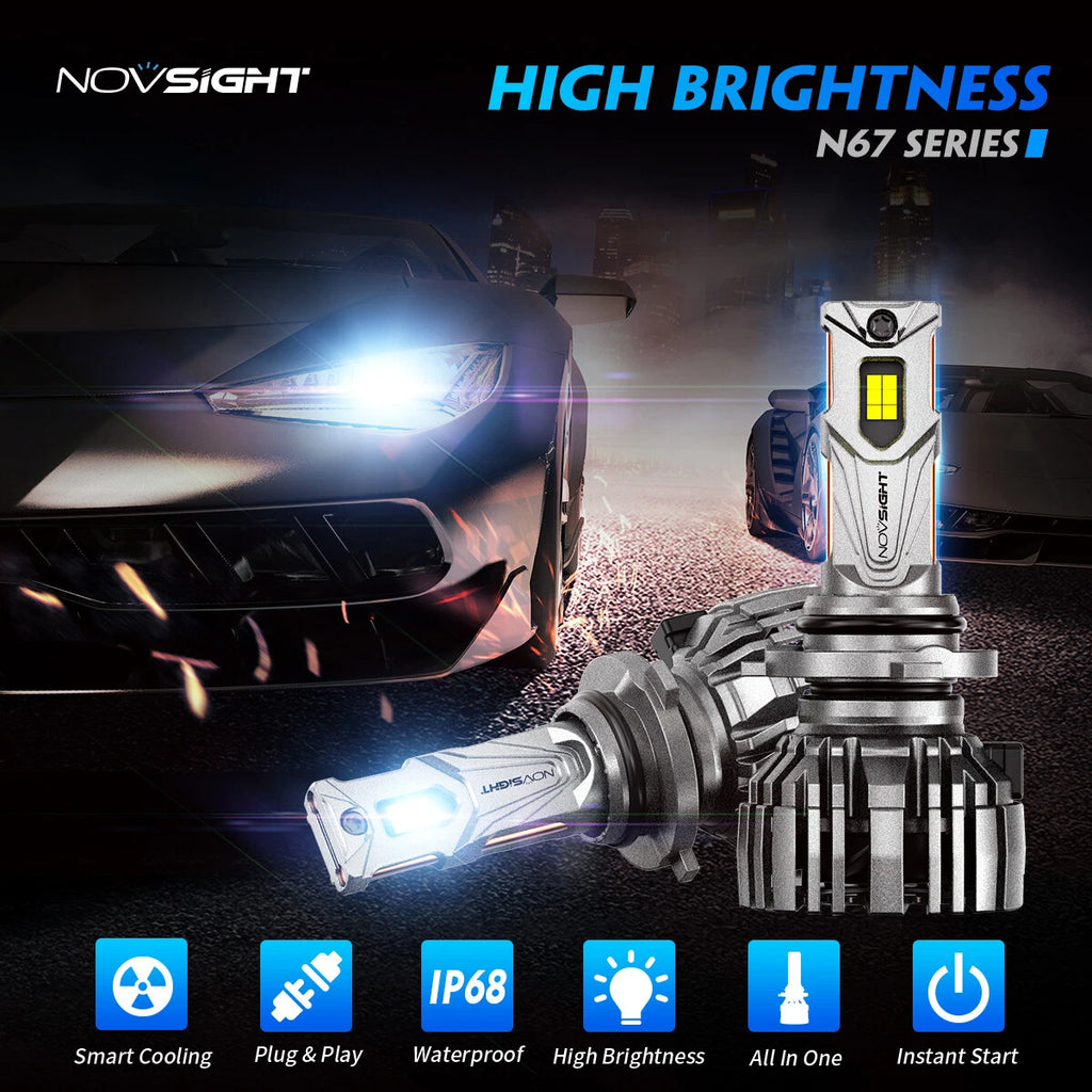 2X 9006 LED Headlight Bulb for 6500K
