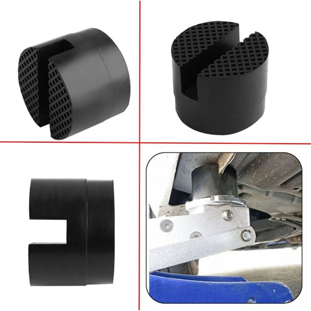 Rubber Slotted Rail Adapter Floor Jack Protector Pad for Universal Use (1pc)