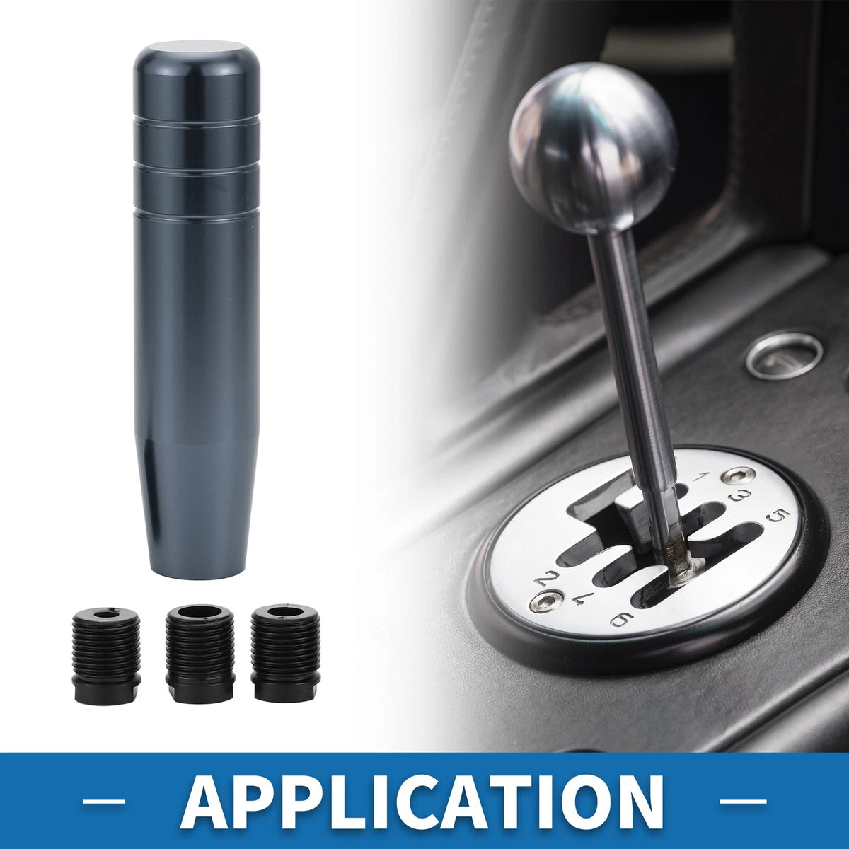 Shift Knob for Universal Fit (Automatic/Manual) - 13cm Aluminum Alloy, Set of 1