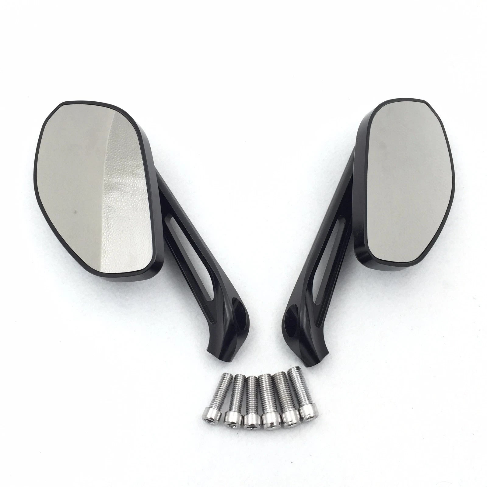 CNC Gridding Black Integrated Side Mirrors for