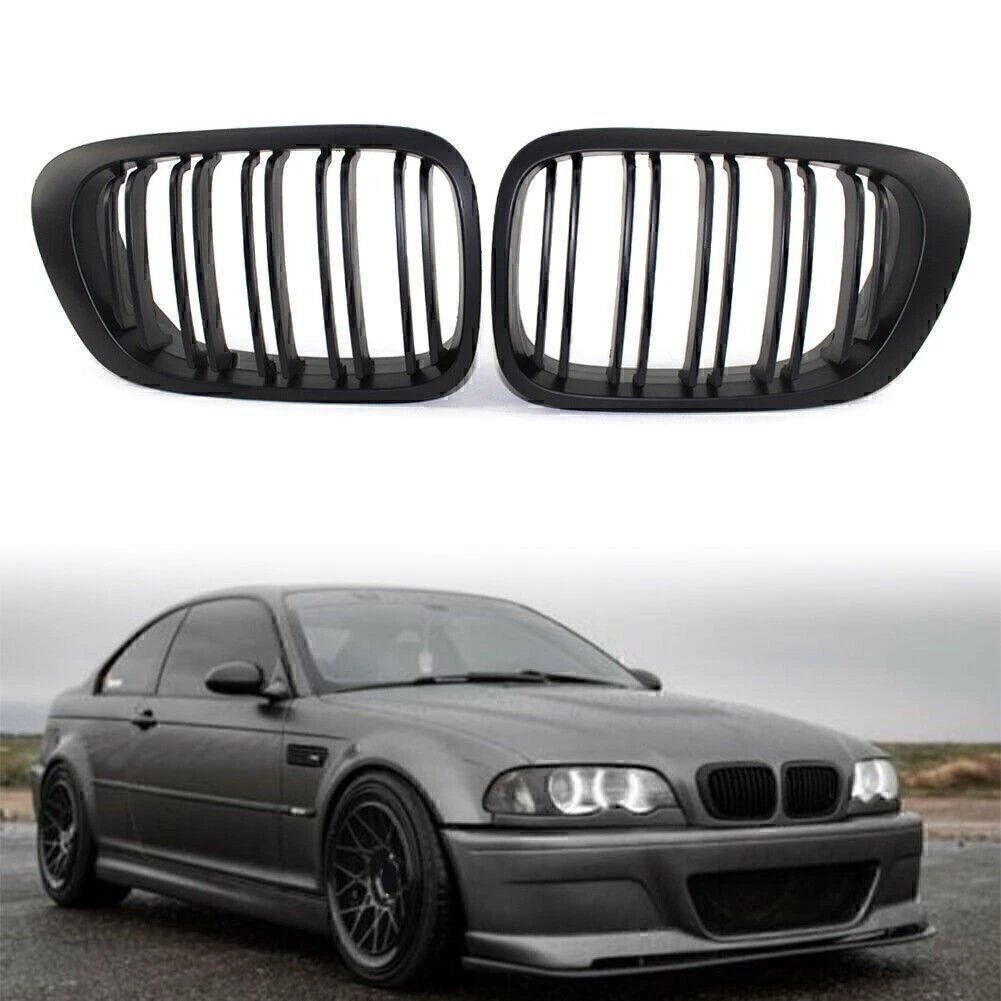 Front Kidney Grille for BMW 3-Series M3 Coupe (2000–2007) Black
