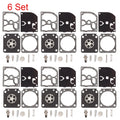 Set of 6 Carburetor Rebuild Kits for ZAMA RB-129 C1M-W26A C1M-W26B C1M-W26C